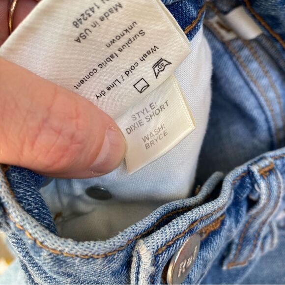 Reformation Denim Blue Women's Shorts size 24 - Picture 7 of 8